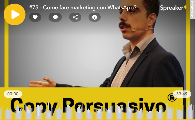 Podcast Copy Persuasivo WhatsApp Marketing Professionale